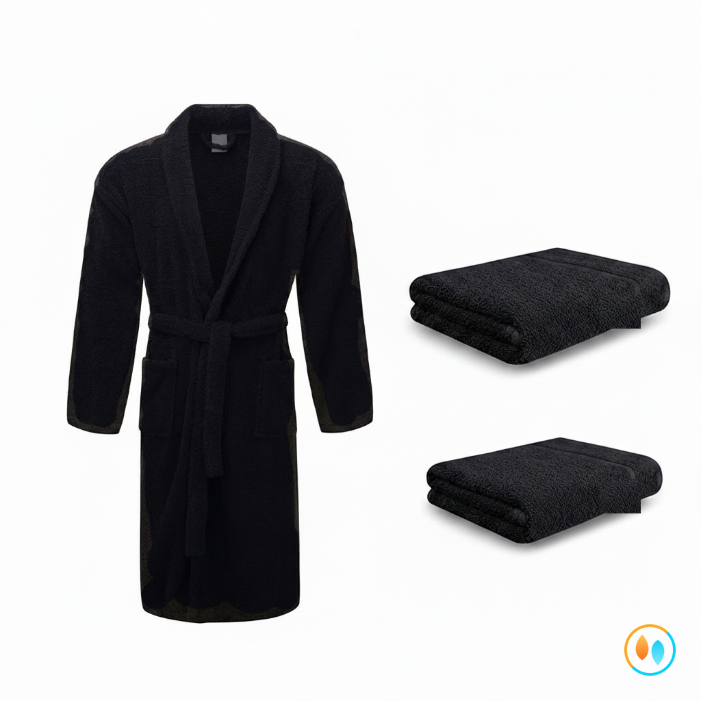 Thermae Organic Bamboo Robe + Towel Set